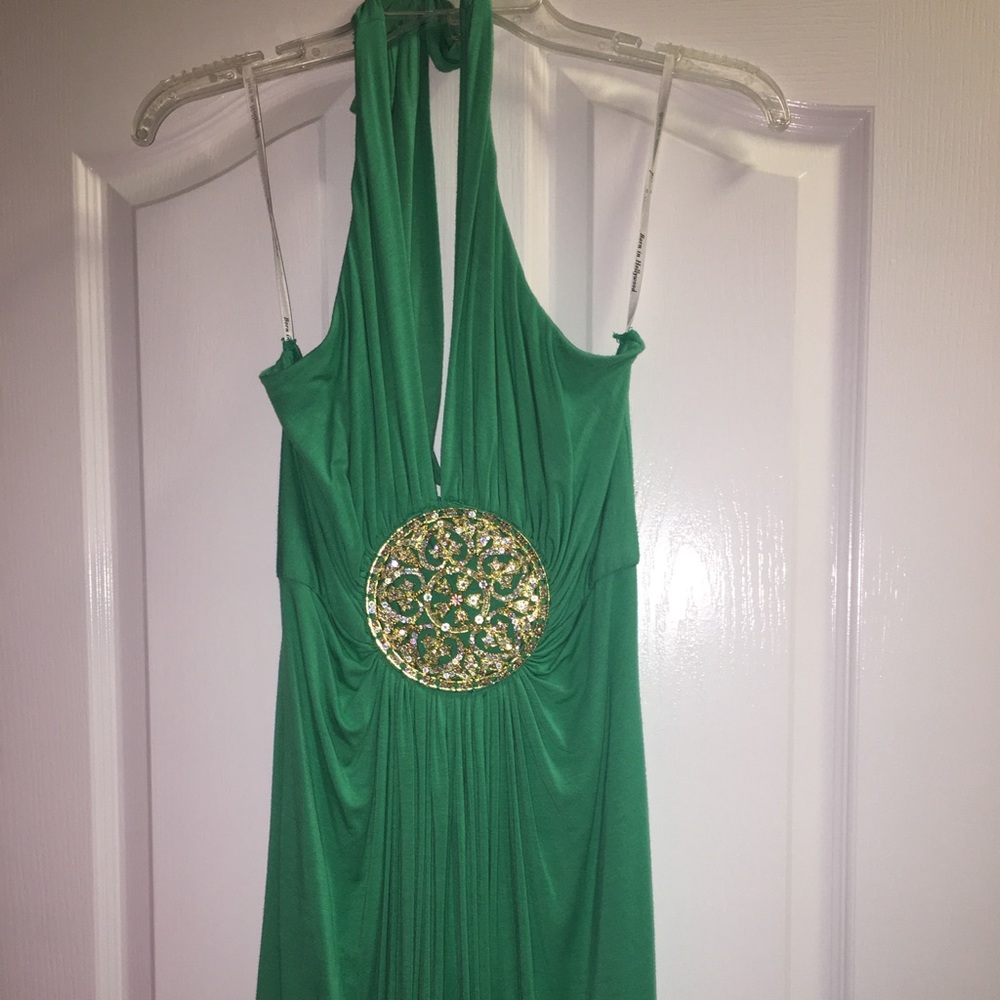 Bling pendant halter dress 💚